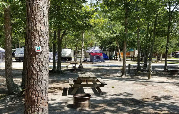 RV campsite at Adventure Bound Cape May