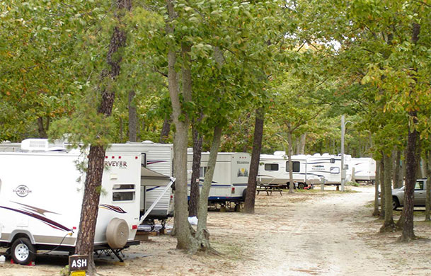Full hookup RV site at Adventure Bound Cape May